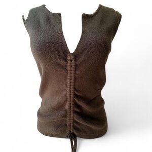 Hem & Thread Black Ruched Tank Top